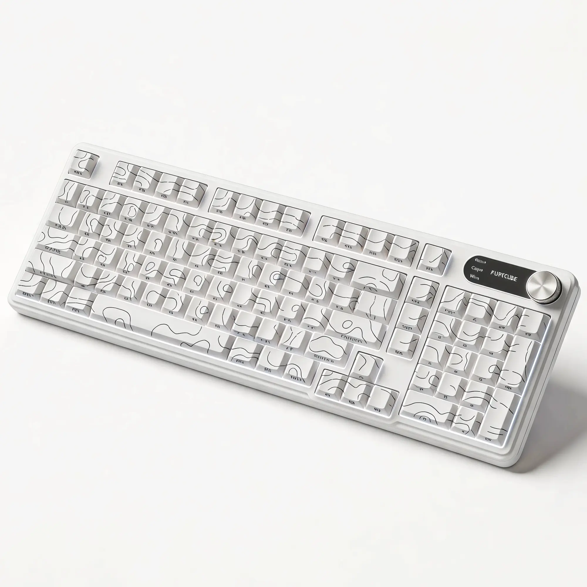 Premium RGB Wireless Keyboard with 4000mAh Battery, 98-Key Compact Keyboard with Knob, Tri-Mode Bluetooth 5.0/2.4G/USB-C, Aesthetic Desk Setup Keyboard for Gaming, Study, Home Office & Laptop, White & Pink