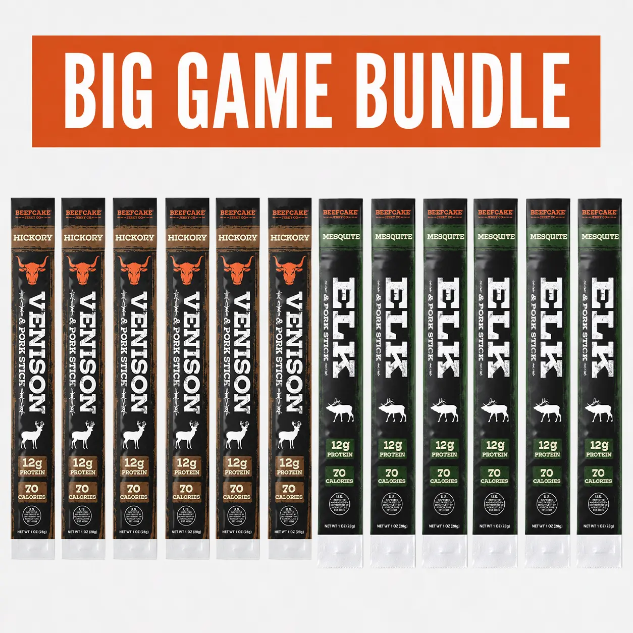Wild Game Bundle (LIMITED INVENTORY) Elk, Venison, and Pork Meat Sticks Zero Sugar