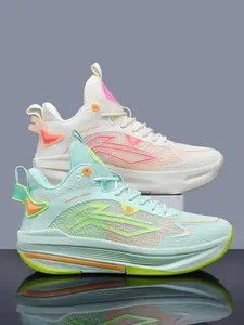 Men's Breathable Mesh Basketball Shoes, Anti-Slip Rubber Outsole, Comfortable Shock Absorption, Ideal for Outdoor Sports and Daily Wear