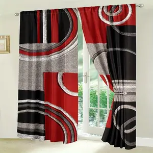 2-Piece Plaid Curtains, Rod Pocket Design, Window Curtain, Perfect for Living Room & Bedroom Decor, Available in Colors