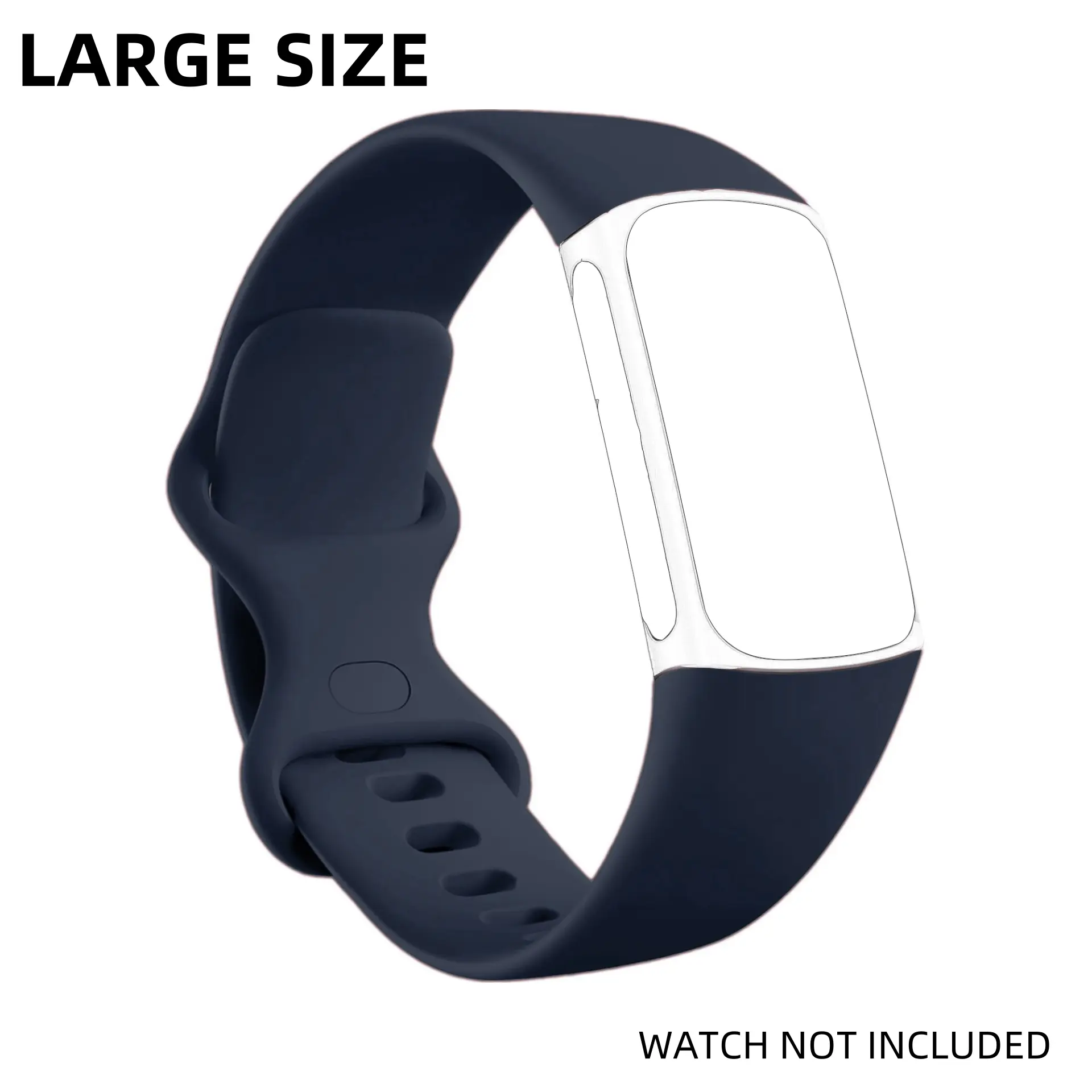 Replacement Bands Compatible with Fitbit Charge 5 Bands, Fitbit Charge 6 Bands for Women Men, Silicone Fitness Sport Wristbands, Smart Watch Strap (Large, Black), Smartwatch Replacement Straps, Smartwatch Accessories, Sports & Outdoors