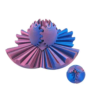 Gear Ball 3D Printed Fidget, Square Gear Sphere Stress Relief Toys, Cool Office Toys,GearSphere Desk for Anxiety Relaxing Gift