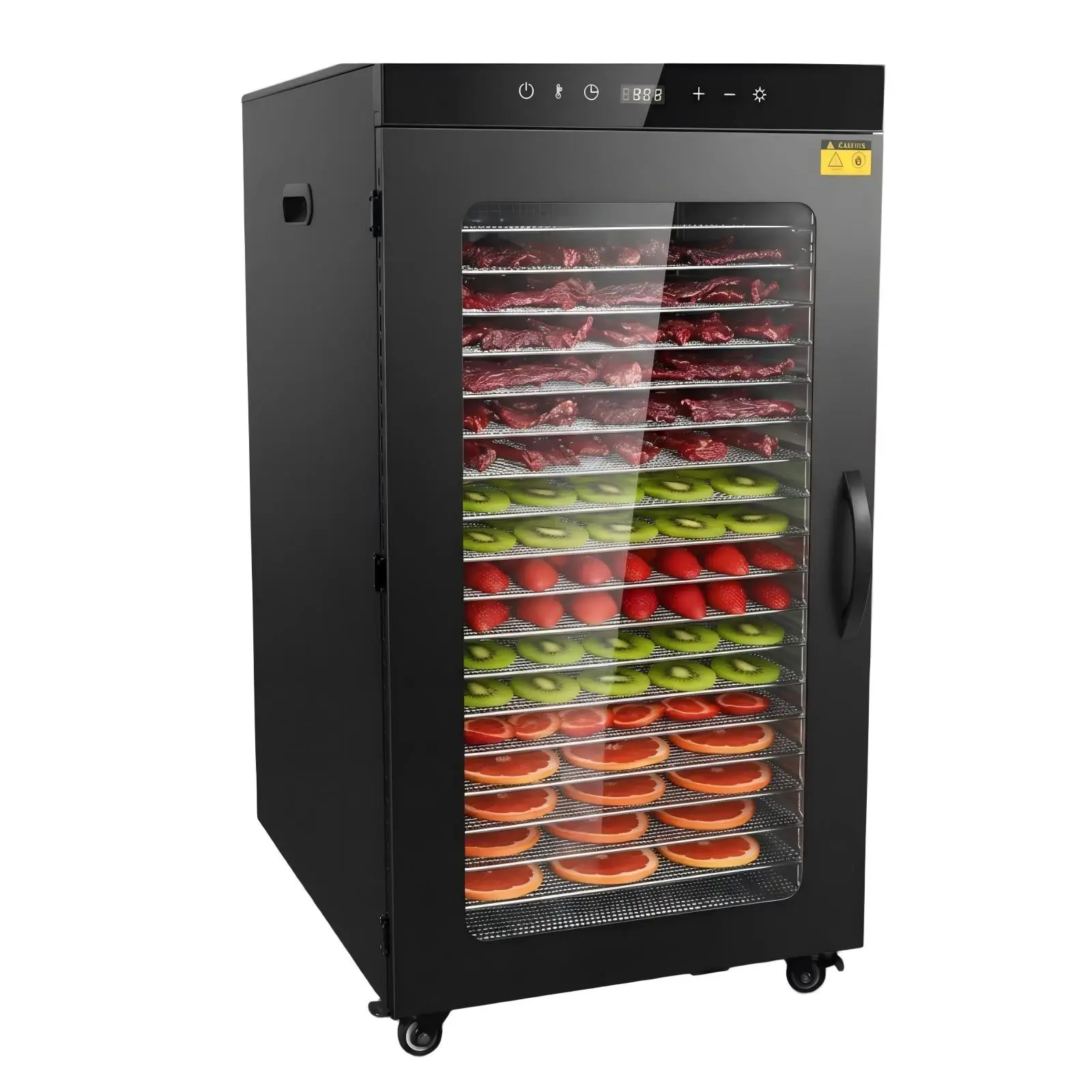 Hakka Commercial Digital Food Dehydrator, 20 Tray Stainless Steel Food Dryer Machine, 1600W Electric Dehydrator with Adjustable Temperature & 24H Timer for Beef Jerky, Fruits, Vegetables & Herbs