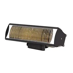 SunHeat  Outdoor Weatherproof Electric Wall Mounted Heater with Bluetooth & Remote Control, Black-1500w-120v