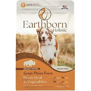 Earthborn Holistic Great Plains Feast – All Life Stages Dog Food | Protein-Packed & Grain-Free 12.5lb