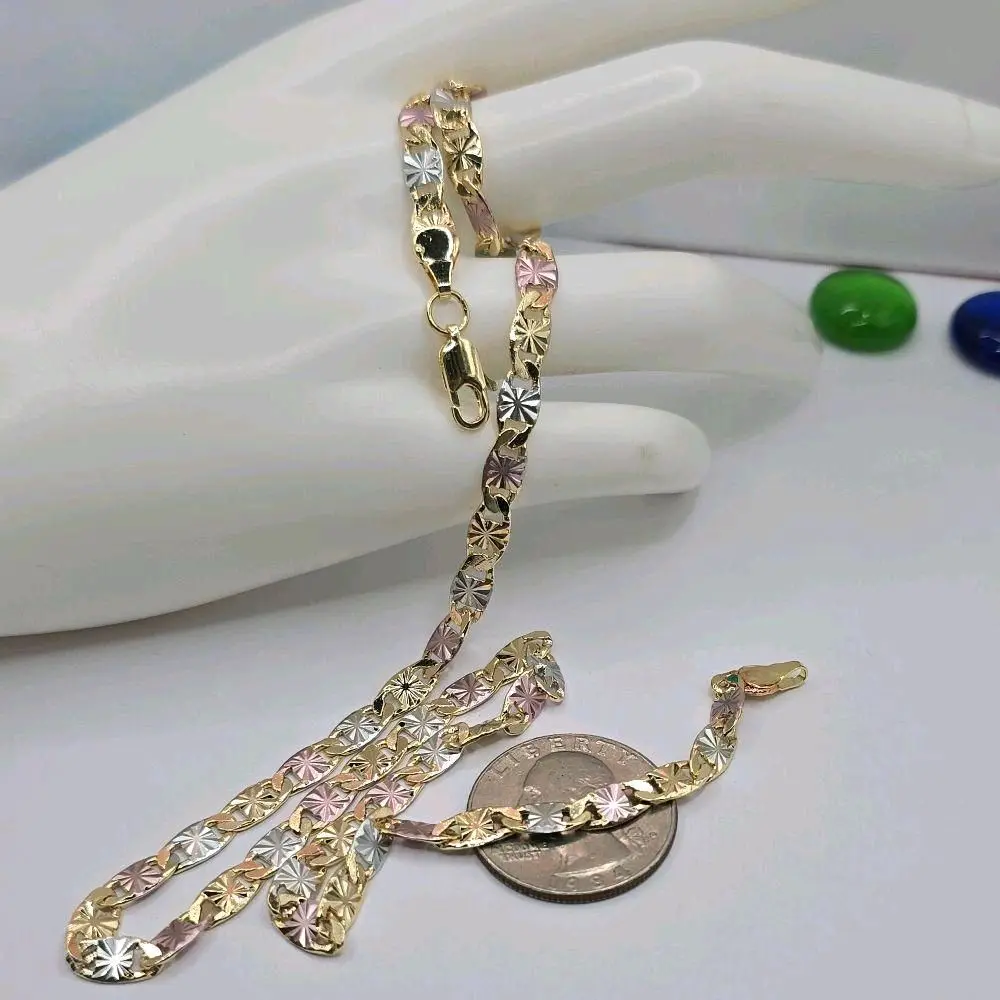 NEW STYLE 5N necklace gold-plated three colors fashion style 24"inches" bigger