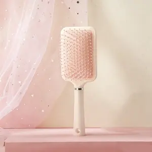 Cushion Brush for Women Home Use Anti Static Pearl Gloss Wet and Dry Large Paddle Air Cushion Massage Comb Pearl Gloss Finish Stylish Air Cushion Comfortable Massage Anti Static Smooth No Frizz Great for Daily Styling Wet or Dry Hair Anti Static Hairbrush