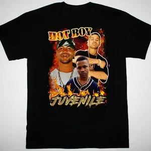 Juvenile Hot Boys Band T-shirt Black Short Sleeve All Sizes S-5XL JM309