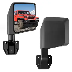 VEVOR Tube Door Side Mirrors, Compatible with Jeep Wrangler CJ7 YJ TJ JK JL/Gladiator JT/Cherokee XJ, DOT-Certified Side View Mirrors for Half Tubular Doors, Up/Down/Left/Right Adjustable, 1 Pair