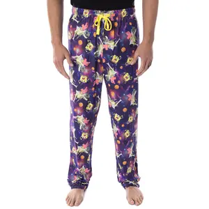SpongeBob SquarePants Men's Space Chase Adult Lounge Sleep Pajama Pants