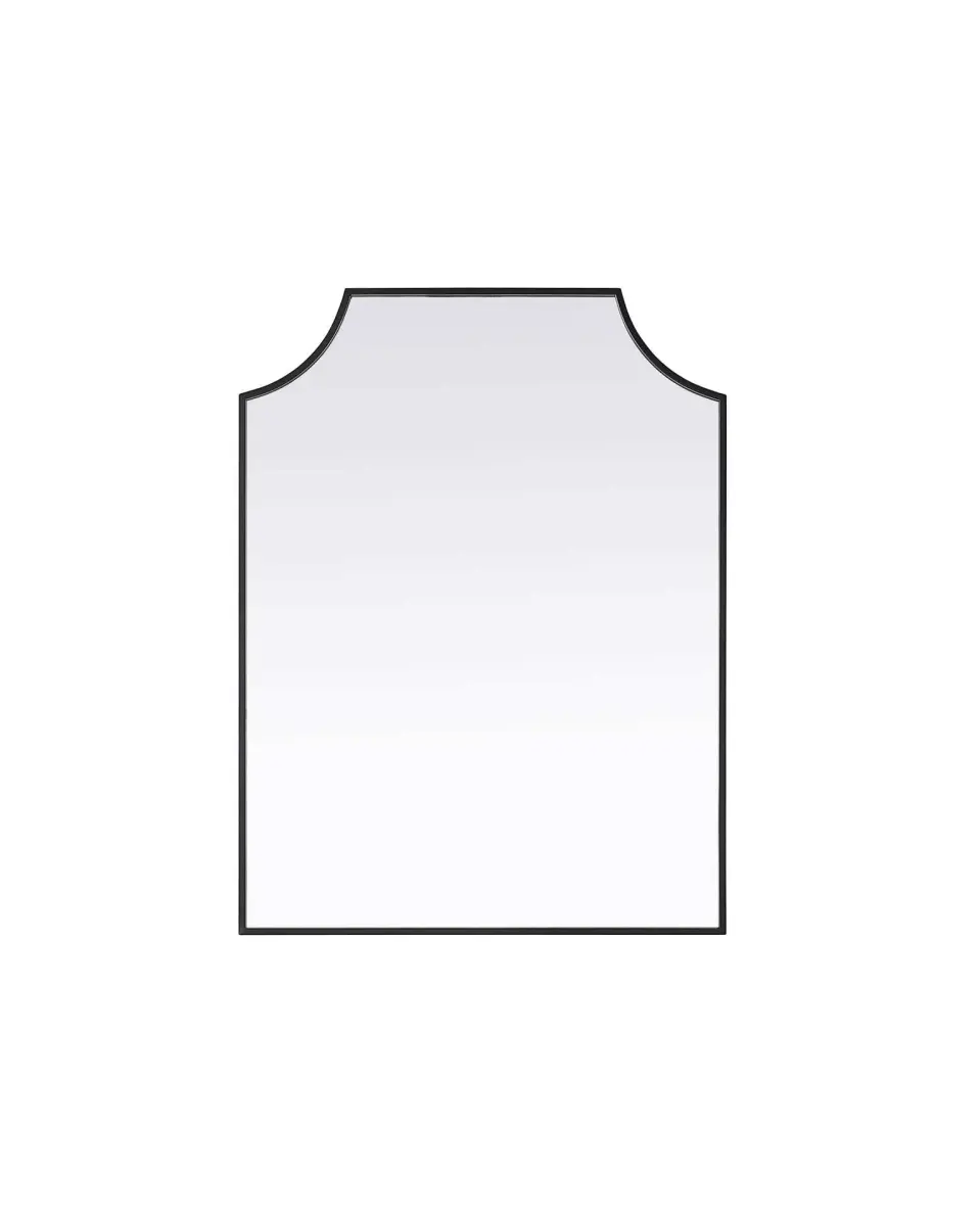 Elegant Kitchen & Bath MR3B2736BLK 27 x 36 in. Notched Metal Mirror, Black
