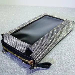 Elegant Rhinestone Phone Wallet, Luxury Diamond-Encrusted Design, Stylish Cellphone Smartphone Mobile Case Cover, Perfect Gift for Women & Girls