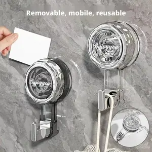 2/4/8/10pcs  Heavy Duty Suction Hooks for Shower Towel Removable No Drill Hooks for Glass Door Mirror Windows Tile Bathroom Organizer Hanger