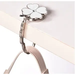 Four Tableside Purse Hooks Foldable Purse Stand Portable Bag Holder Foldable Handbag Hook Can be hung almost anywhere