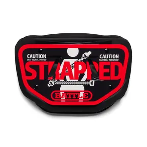 Battle "Strapped" Football Back Plate for Adults High-Impact Foam Curved Design Universal Fit with Strong Straps and Hardware Included