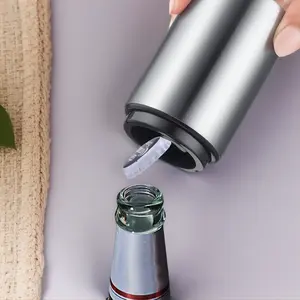 Premium Professional Magnetic Automatic Stainless Steel Bottle Opener | Push-Down Design for Quick Cap Removal in Kitchen, Home Bar & Restaurant