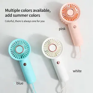 Mini Portable Handheld Turbo Fan Three Speed Rechargeable USB Powered Fan in Pink White & Blue Colors