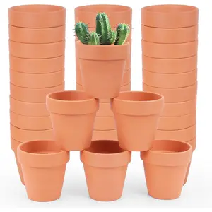 26 Pack Terra Cotta, 3inch Small Clay Flowerpots with Drainage Hole, Terracotta Pot for Indoor Outdoor ,  for , DIY Crafts