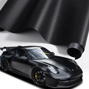 Matte Black Vinyl Wrap, Automotive-grade High Coverage Self-adhesive Car Film, Waterproof & Scratch-resistant Professional Modification Film, Car Decals