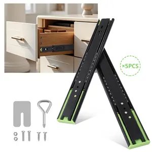 Heavy Duty Drawer Slides 100 lb Capacity, Full Extension Ball Bearing Rails in 10 12 14 16 Inch, Side Mount File Cabinet Slides for Tool Boxes, RV and Kitchen Cabinets