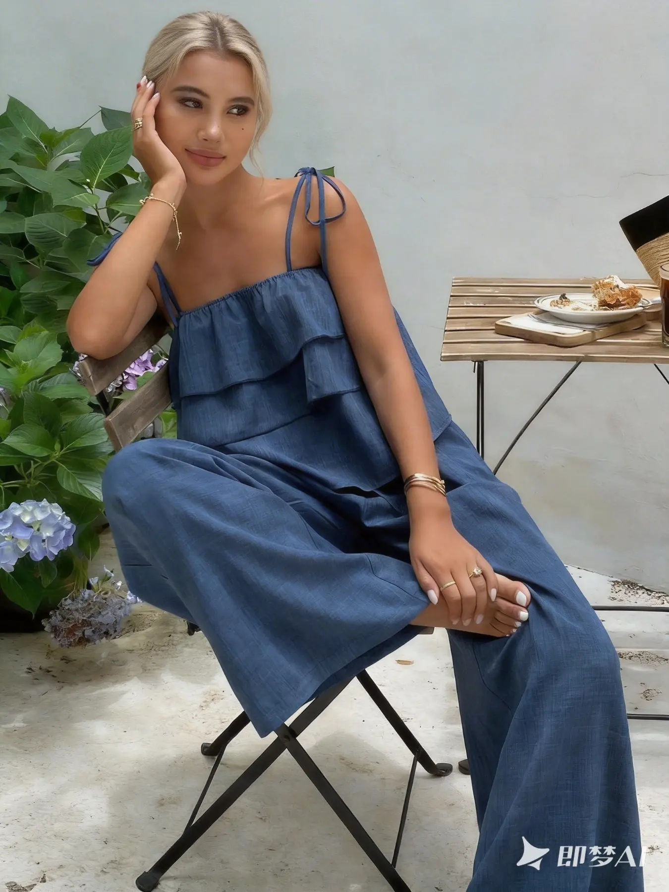 2-Piece Women's Sleeveless Ruffle Top & High Waist Casual Pants Set, Coordinate, Clothes, Comfortable and Trendy Outfits, Stylish Summer Wear, Bottom