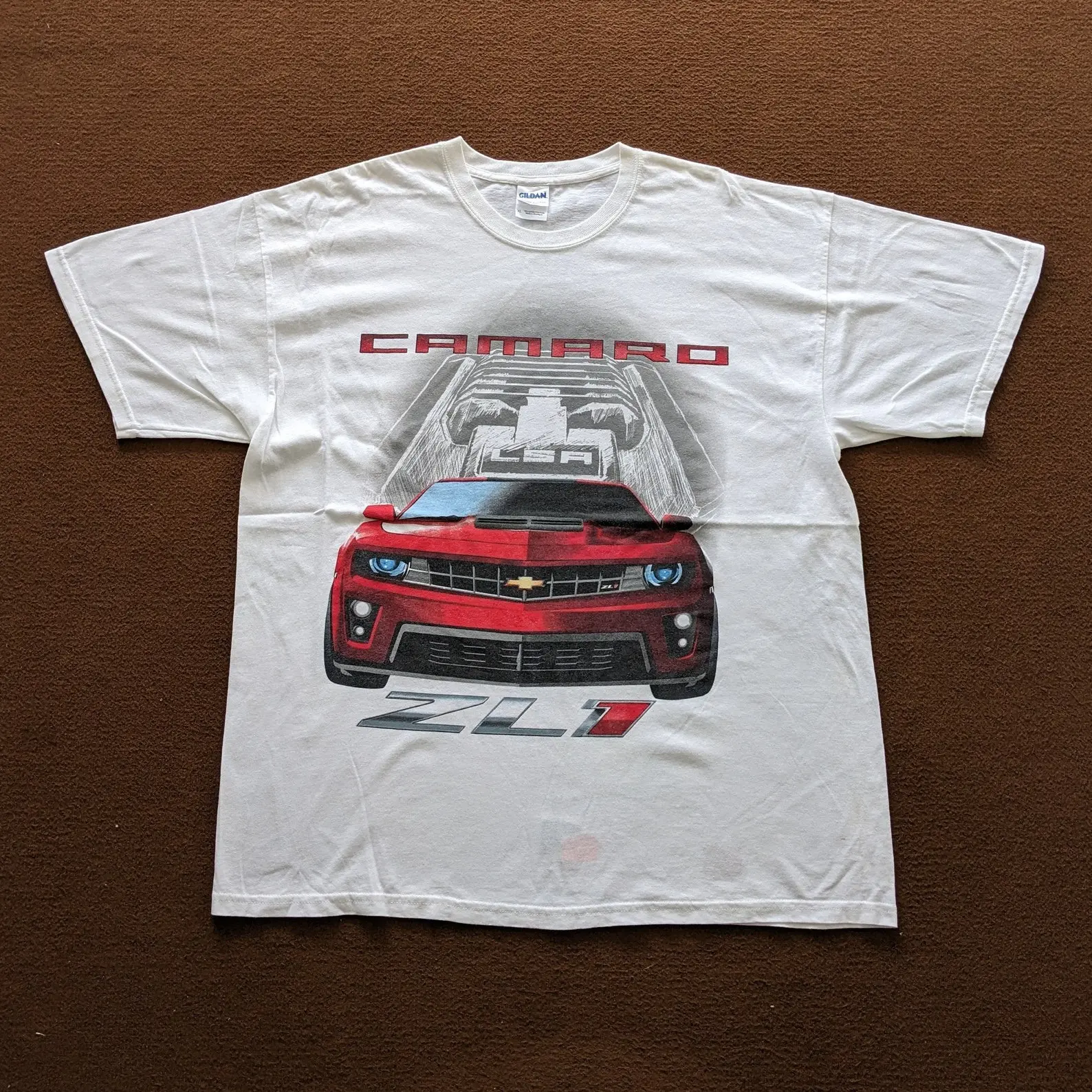 Vintage Camaro ZL1 T-Shirt Reprint, American Muscle Car Tee For Automotive Fans