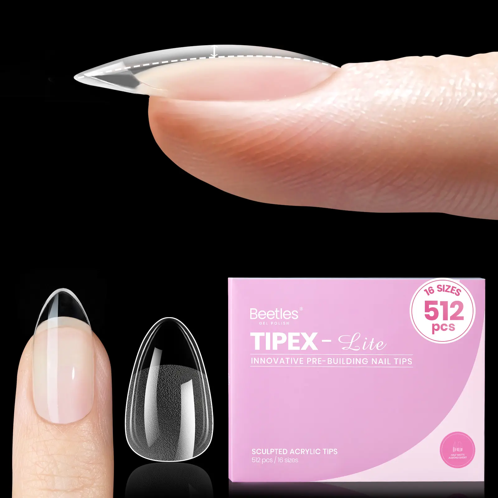 512 Pcs Short Almond