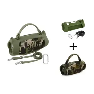 for JBL Charge 6 Waterproof Portable Bluetooth Speaker Silicone Case,Soft Protective Sleeve Cover with Shoulder Strap for JBL Charge 6 Speaker，This product comes with a protective case and a speaker.  VanLife Outdoor speaker outdoorspeaker