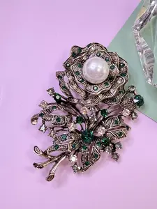 Vintage Pearl Flower Brooch Pin