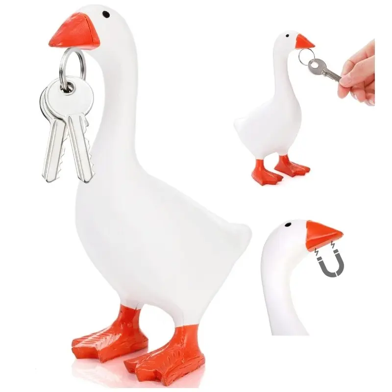 Charming Resin Duck Statue, Fun Desk Decoration, Desk Ornament for Home or Office, Quirky Small Duck Sculpture, Suitable for Various Room Types, Funny Home Decor, Bird Decor, Decorative Statues