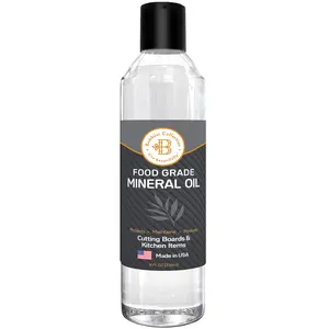 Food-Safe Cutting Board Mineral Oil 8oz Wood & Bamboo Conditioner Polish Prevents Cracks Dryness for Butcher Blocks Kitchen Utensils Salad Bowls Made in USA