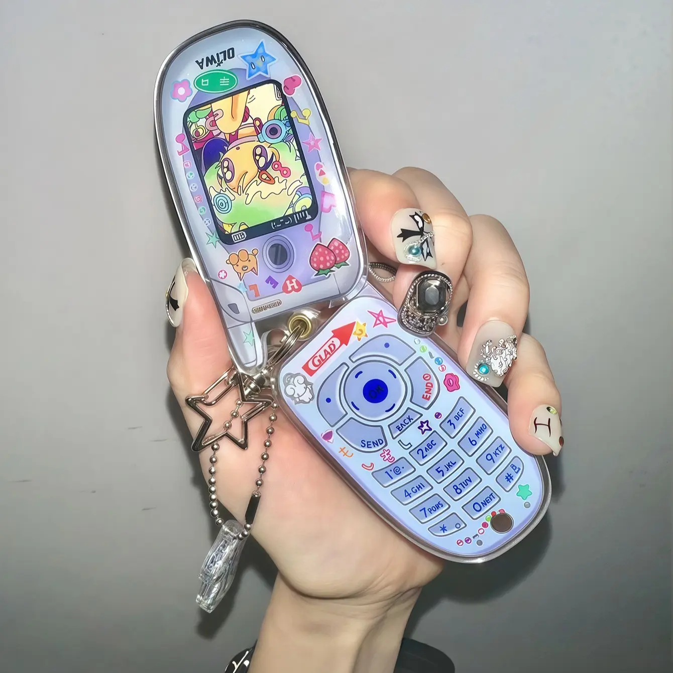 Cute Mini Mobile Phone Photo Frame Keychain, Y2K Style Acrylic Pendant for Backpacks & Bags, Adorable Accessory Gift Idea, Cute Keychains, Keychain Kawaii