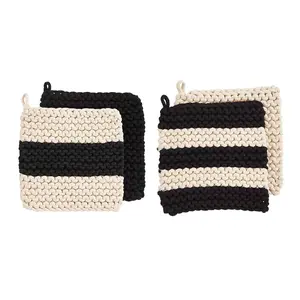 Stripe Crochet Pot Holders
