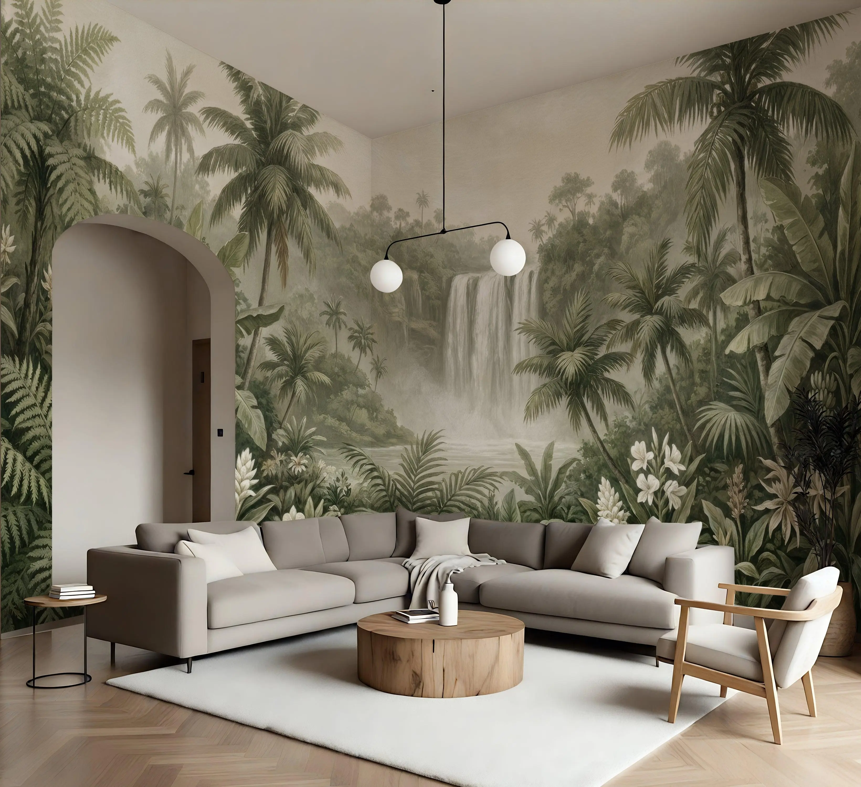 Tropical Waterfall - Coastal & Nature Luxury Wallpaper Mural
