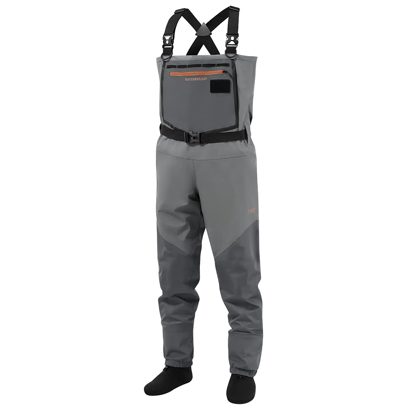 BASSDASH Flex Men’s Nylon Breathable Chest Waders Waterproof Fly Fishing Stocking Foot for Hunting Lightweight BASSDASH Flex Men’s Nylon Breathable Chest Waders Waterproof Fly Fishing Stocking Foot for Hunting Lightweight