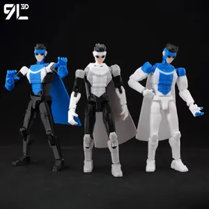 9L3D Printed Indomitable Hero Tech Jacket Lucky13 Multi-Jointed Articulating Action Figure Set - 14 cm Dummy13 Collectible Game Model Toy T13, Art Toy Collecting Item, Birthday Present for Enthusiasts
