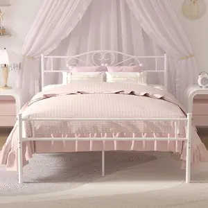 14 Inch Full Size Metal Platform Bed Frame with Headboard and Footboard, Heavy Duty Mattress Foundation with Steel Slats Support, No Box Spring Needed