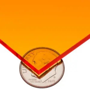 USA Sealing B2770368 Cast Acrylic Sheet - 24 x 12 x 0.125 in. - Orange
