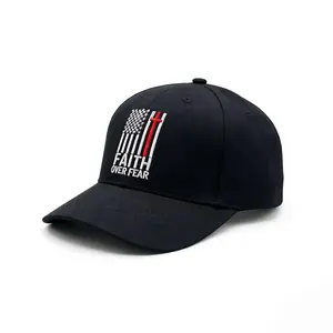 Faith Over Fear American Flag Hat for Women Men Adjustable Embroidered Cotton Christian Religious Baseball Cap Jesus Gifts for Christians