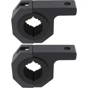 Universal Bull Bar Clamp Mounting Kit 2PCS Heavy Duty LED Light Bar Brackets for 1.38"/1.5"/1.6"/1.97" Tubes Fits Roof Roll Cage Bumper Off-Road Driving Lights