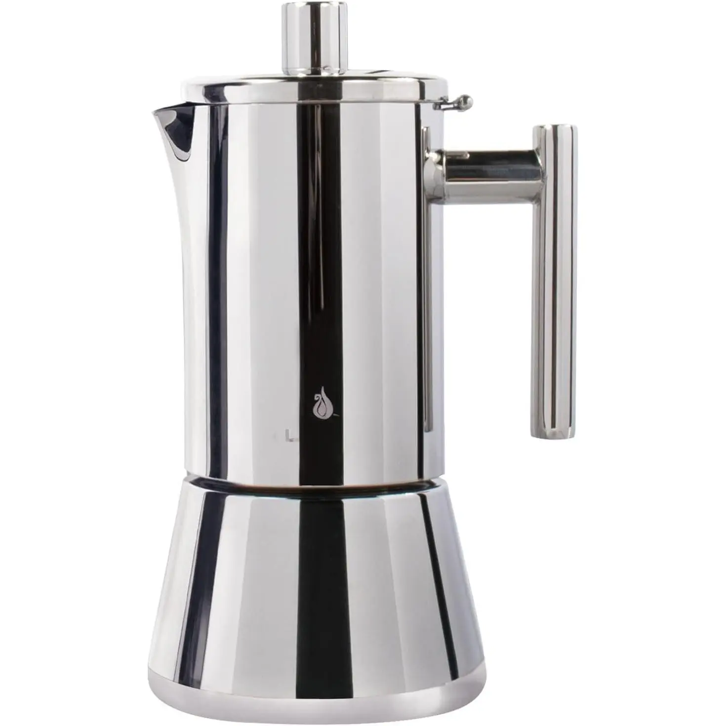 Stovetop Espresso Maker, 6Cup 10 oz Moka Pot, Stainless Steel Cuban and Italian Coffee Maker for Cafetera Cubana, Greca De Cafe Induction Stovetop Compatible, Coffee  for  Travel