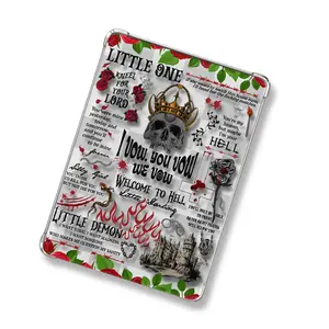 Dark Vow Shimmery Holographic Sticker Look Kindle Insert for Clear Case | Bookish Accessories