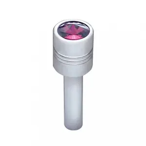 Chrome Door Lock Knob With 9/16" Color Crystal (2-Pack)