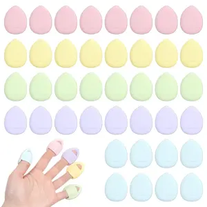3-Piece Mini Makeup Sponge Assortment. Includes: Mini Finger Puffs & Triangle Setting Sponges. Perfectly designed for women and girls to apply foundation, setting powder, and all other cosmetics.