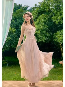 Flower Kissing Wonderland Corset Dress, LaceMade Official Authentic, with 8 Fishbones Support and Intricate Lace Embellishments - Casual, Sleeveless Dress SwimWeek