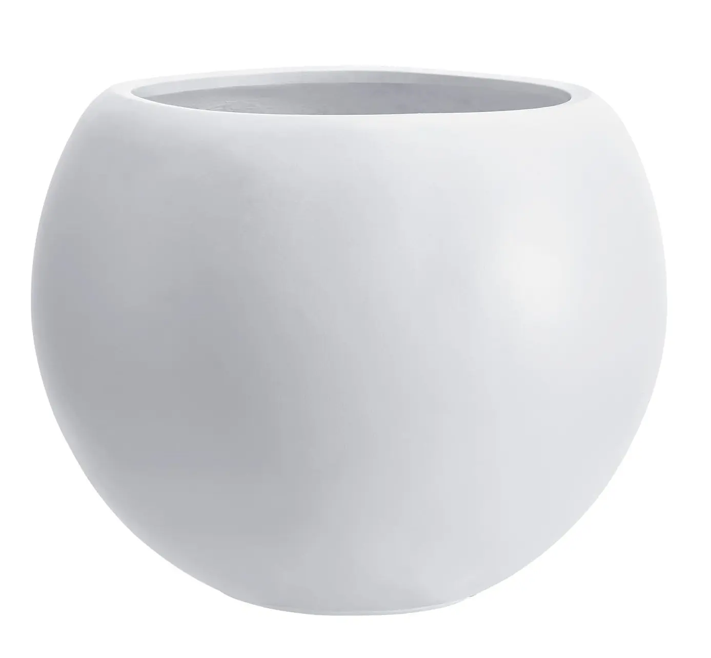 Large Round Fiberstone Planter with Drainage Hole, White, Indoor/Outdoor Large Plant Pot for Home Patio Garden, Ideal for Large Plants,dorm essentials