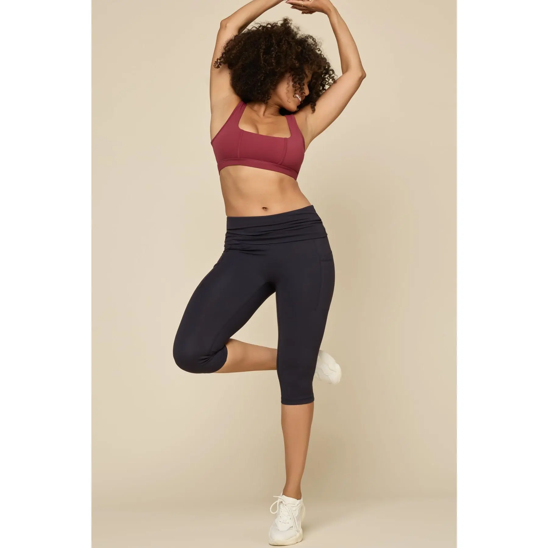 Foldover Capri - Cool Black