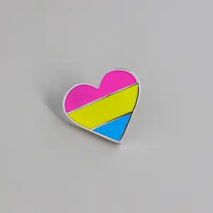 Pansexual Flag Heart Enamel Pin – Celebrate Love Beyond Gender