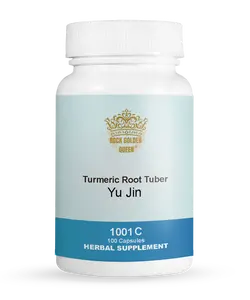 Yu Jin/Turmeric Root Tuber, Turmeric Capsules | Herbal Turmeric Supplement for Digestive Wellness | Natural Extract | 2x100ct Capsules