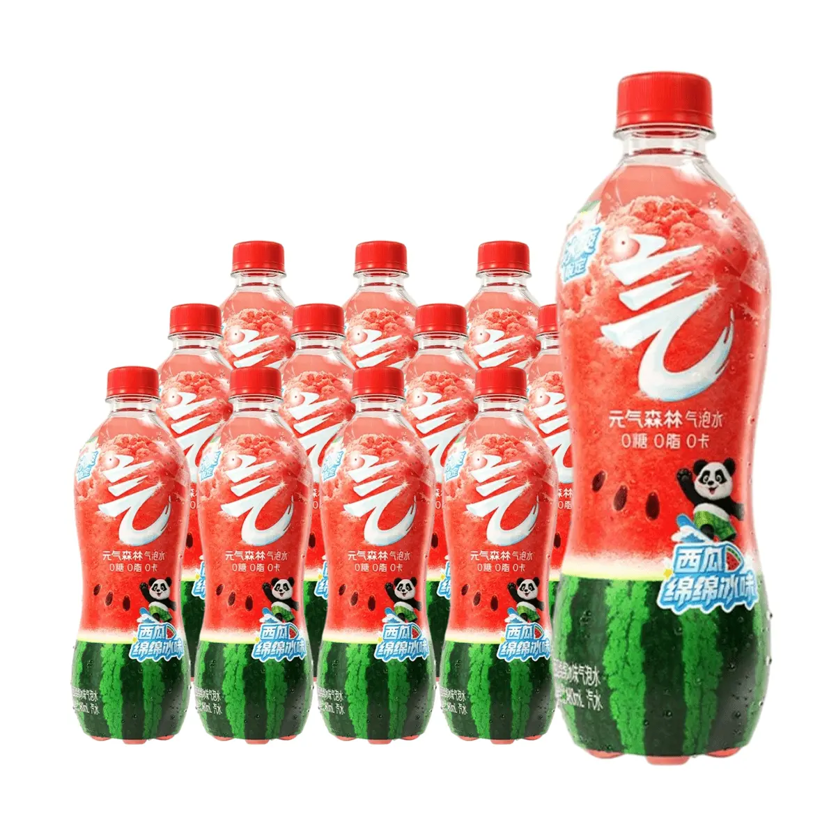 15 Pack Chi Forest Sparkling Water Watermelon Ice 16.23 fl oz - Asian Sparkling Water, 0 Sugar 0 Fat 0 Calorie